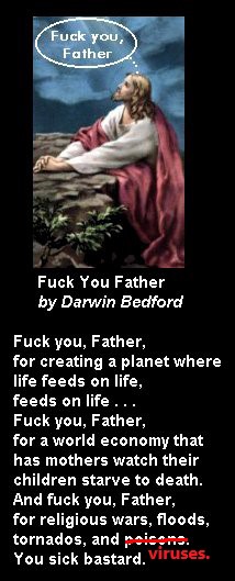 [Telling God "Fuçk you"]